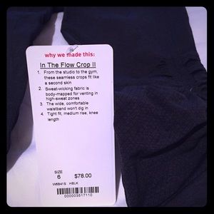 Lululemon yoga pants, NWT, size 6, charcoal gray